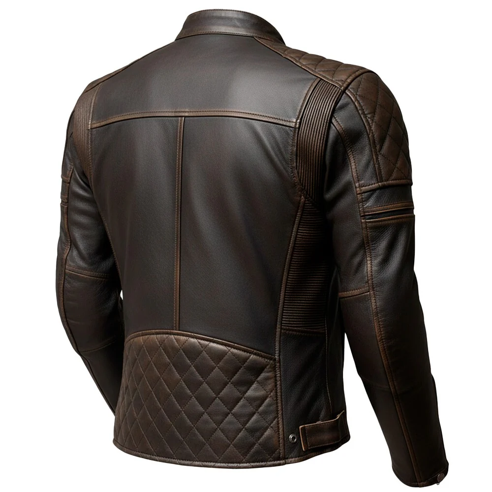 CHAQUETA PIEL OUT STUART - MARRON