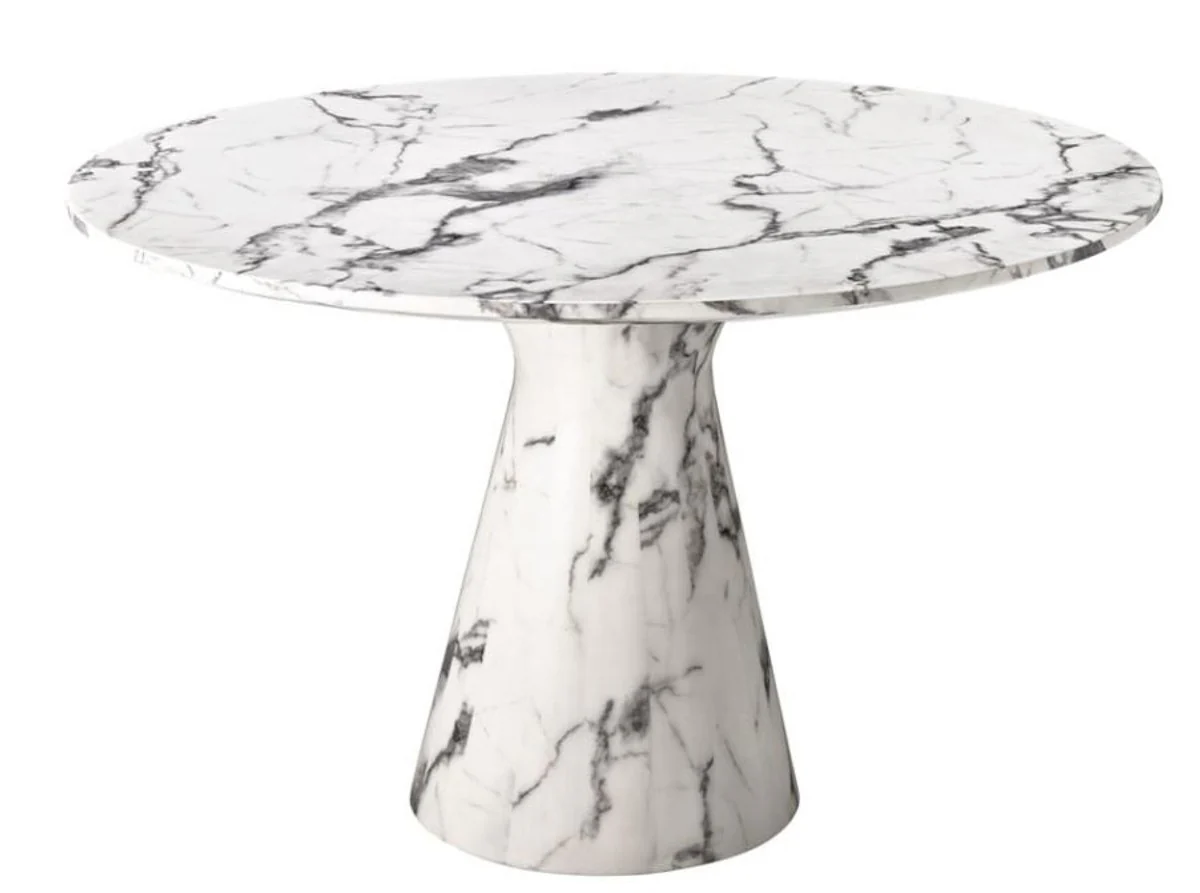 Designer dining table white 119.5 x H. 75 cm - luxury edition