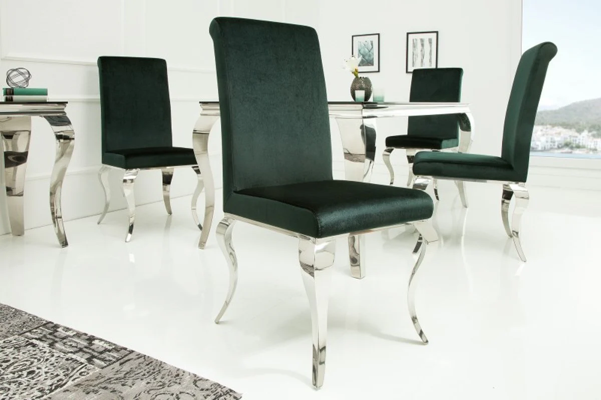 Designer dining room chair noble green - designer chair - modern baroque