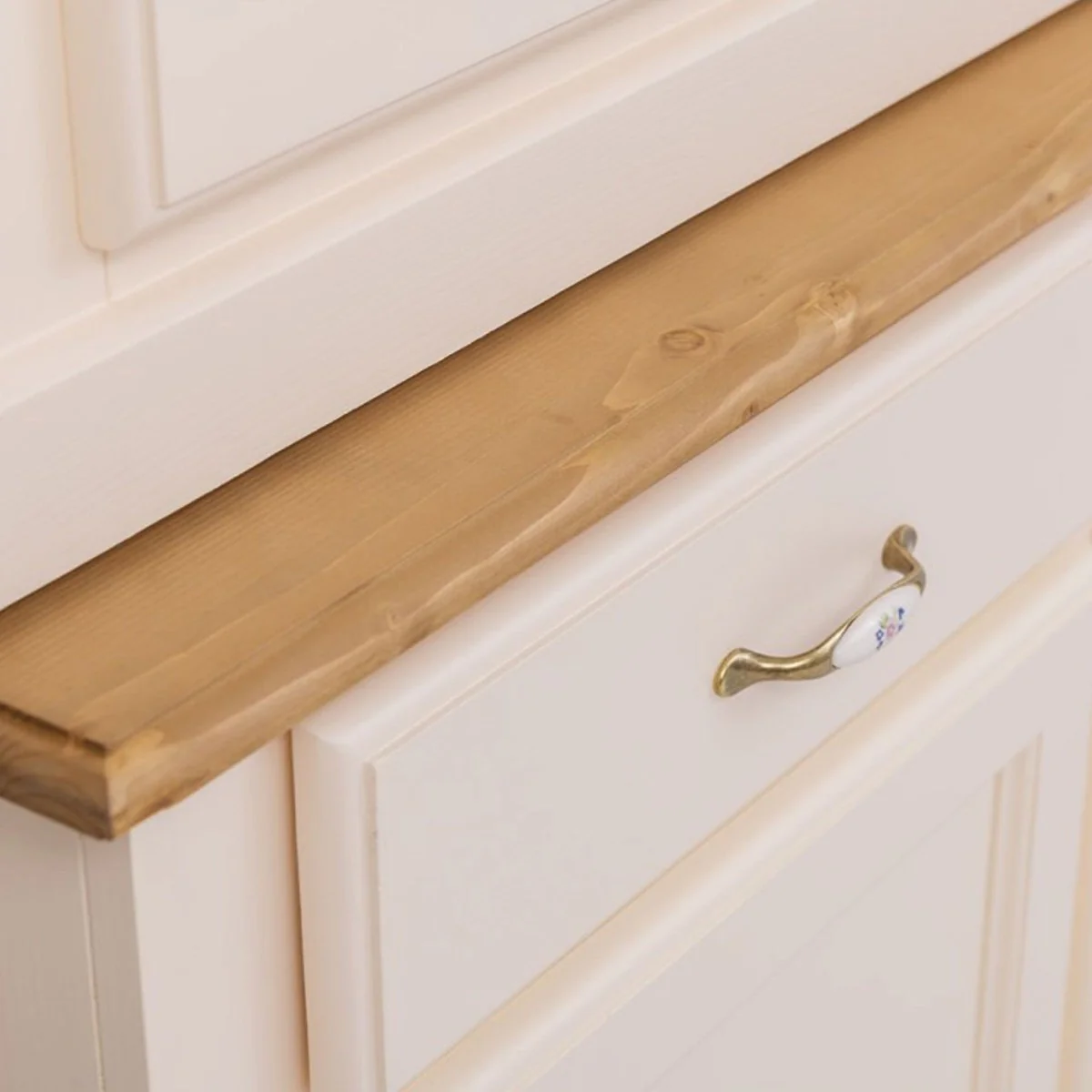 Country house style dining room cabinet cream / natural colors 126 x 45 x H. 200 cm - dining room furniture