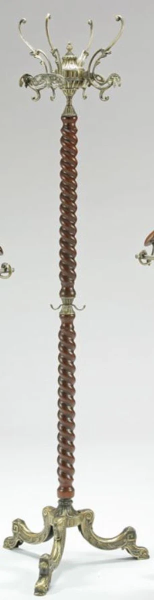 Luxury Baroque coat stand brown / bronze 45 x 45 x H. 174 cm - Elegant brass clothes stand - Baroque coat racks hotel furniture