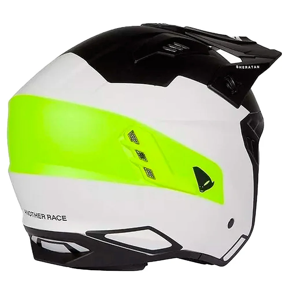 SHERATAN UFO TRIAL HELMET BLACK / WHITE / YELLOW