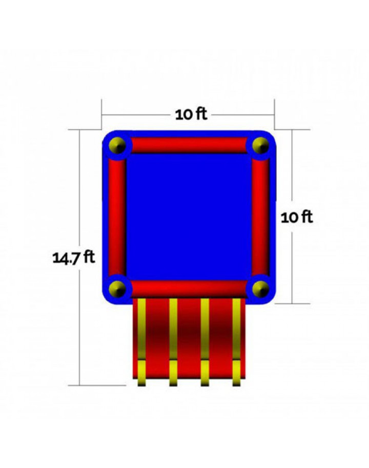 Magic Combo 10 Kommerzieller aufblasbarer Bouncer mit Dia