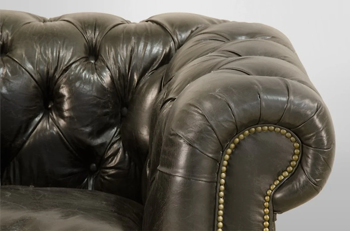 Chesterfield Luxury Real Leather Armchair Vintage Leather by Ebony - Club Armchair