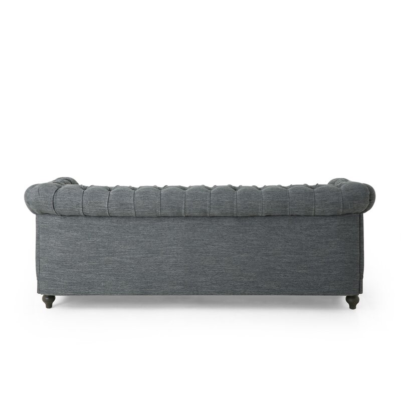 Pausch 78.75 Rolleed Arm Chesterfield Sofa