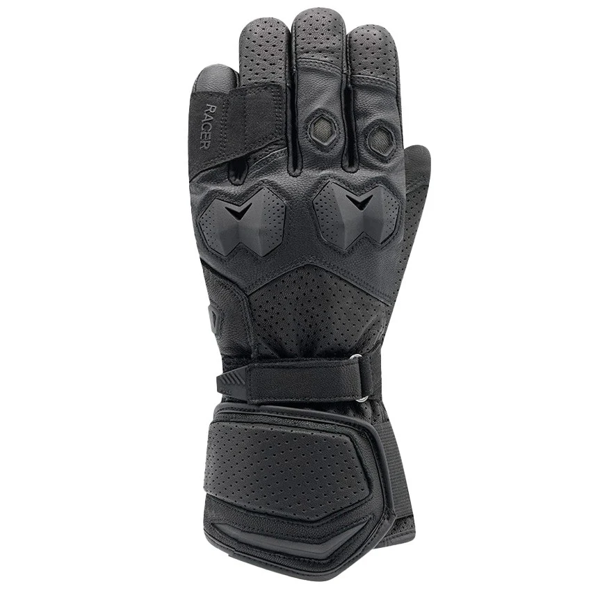 RACER BLOCKS LONG BLACK SUMMER GLOVES