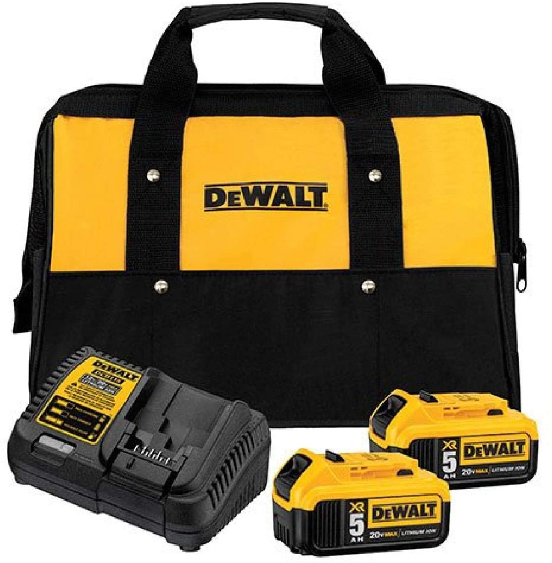 DEWALT 20V MAX BATTERY STARTER KIT mit 2 BATTERIES, 5.0AH (DCB205-2CK)