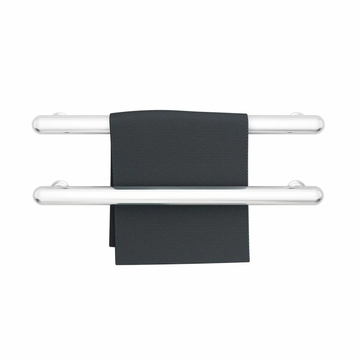 Luxury Bathroom Towel Warmer Silver Shiny 58 cm - Bathroom Accessories