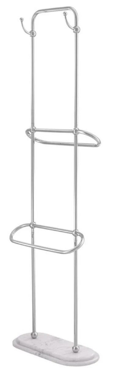 Luxury towel rail silver / white 50 x 22 x H. 159 cm - Luxury bathroom accessories