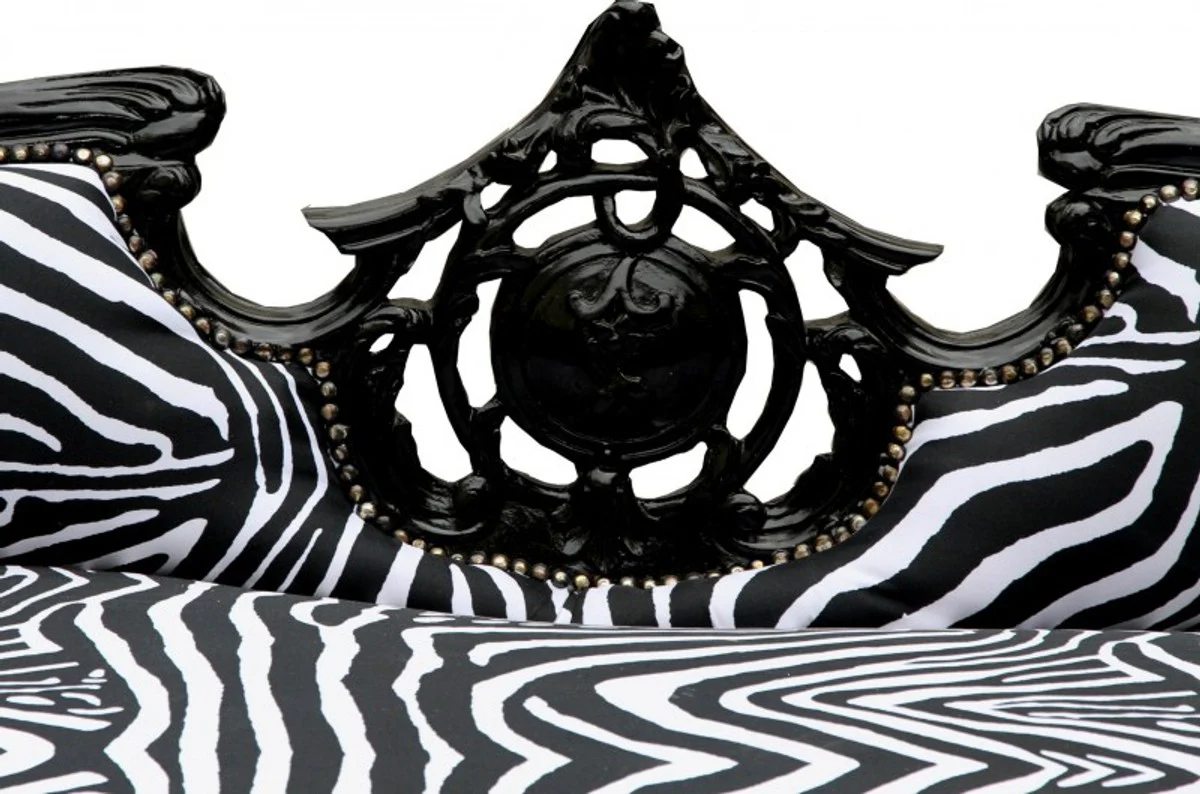 Baroque Sofa Vampire Zebra / Black - Furniture