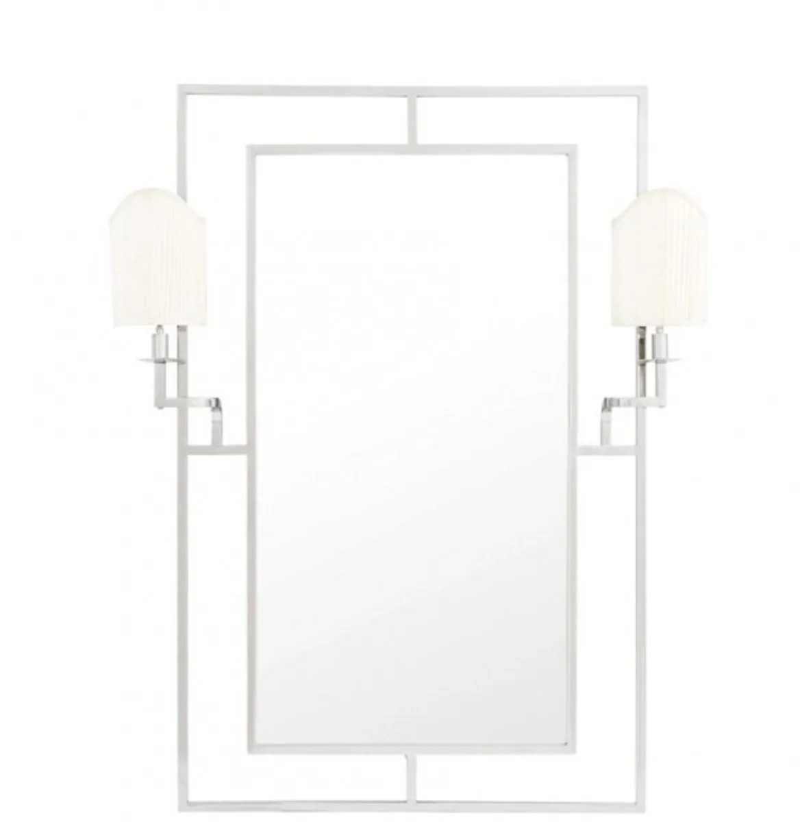 Luxury designer wall mirror nickel 113 x H 140 cm - luxury hotel mirror