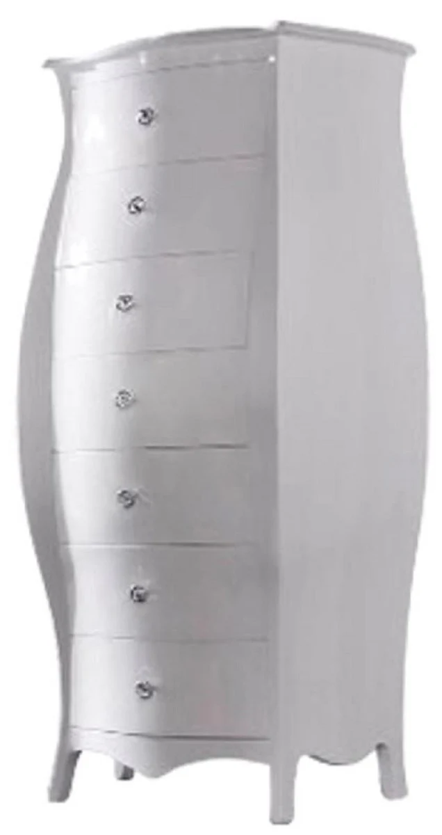 Luxury baroque chest of drawers high gloss white - handmade solid wood chest of drawers with 7 drawers - luxury furniture in baroque style - baroque furniture - baroque furnishings - noble & magnificent