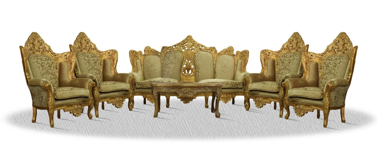 Barock Sofa Set Antik Gold - Edel & Prunkvoll
