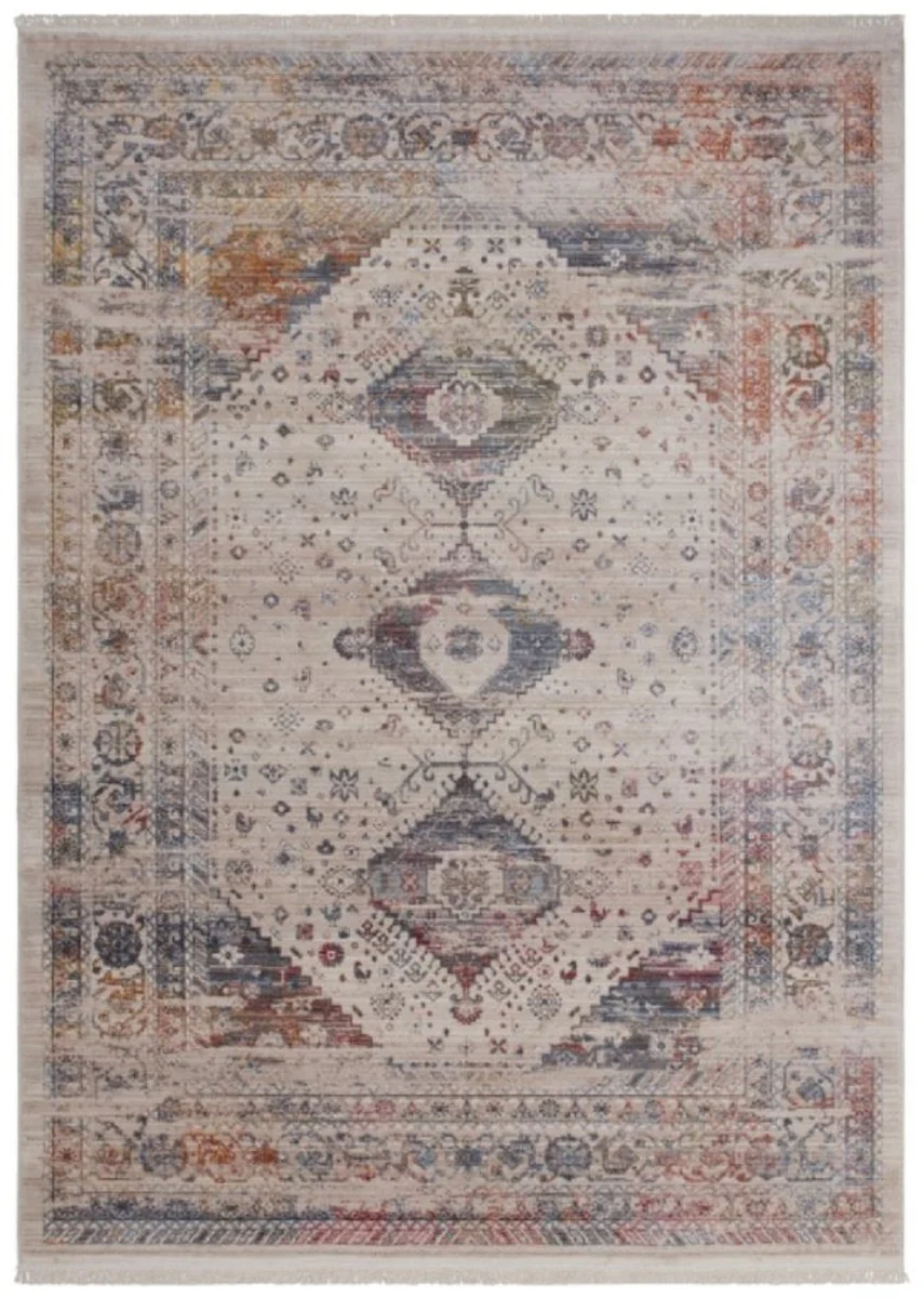 Vintage Wohnzimmer Teppich Mehrfarbig - Verschiedene Größen - Rechteckiger Teppich - Deko Accessoires