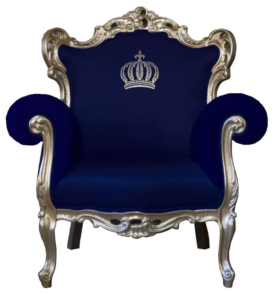 Pompöös by Luxury Baroque Armchair Blue / Gold - Pompöös Baroque armchair designed by Harald Glööckler