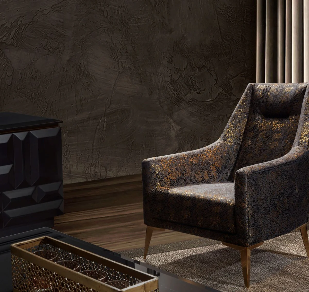 Luxury living room set purple / gold - 2 sofas & 2 armchairs & 1 coffee table - modern living room furniture - luxury quality