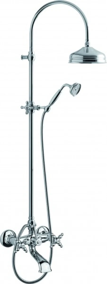 Luxury bathroom accessories - Art Nouveau retro shower and bathtub fittings chrome series Milano - Made in Italy Nostalgic