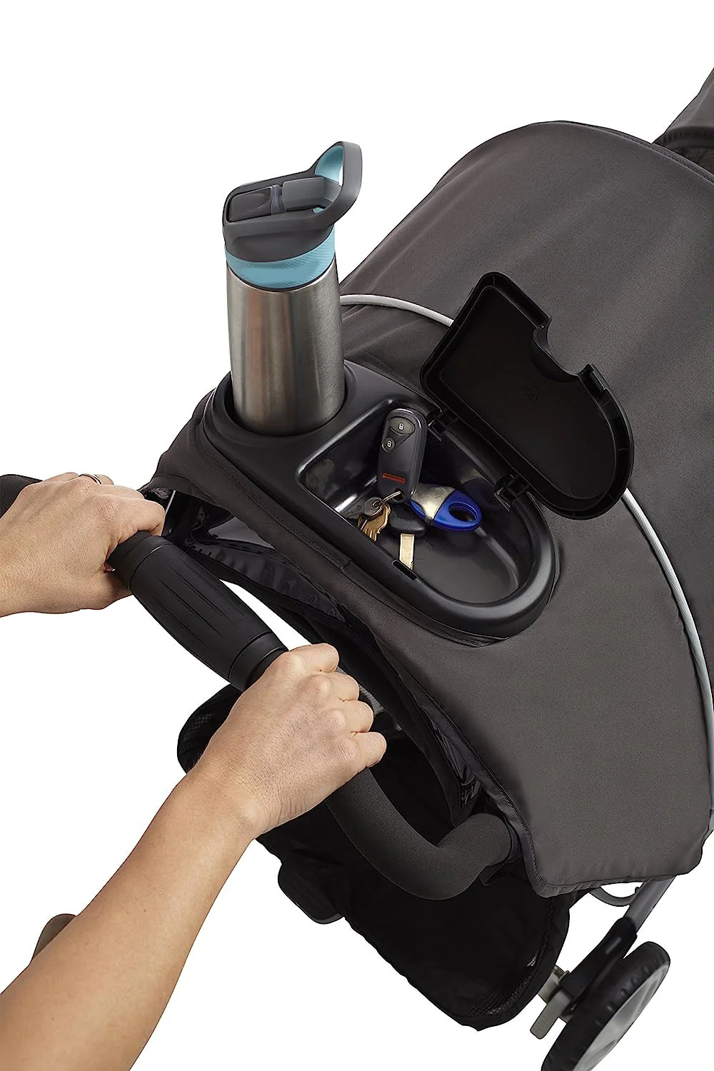 Double Stroller | Leichter Doppelkinderwagen mit Tandemsitzen, Glacier