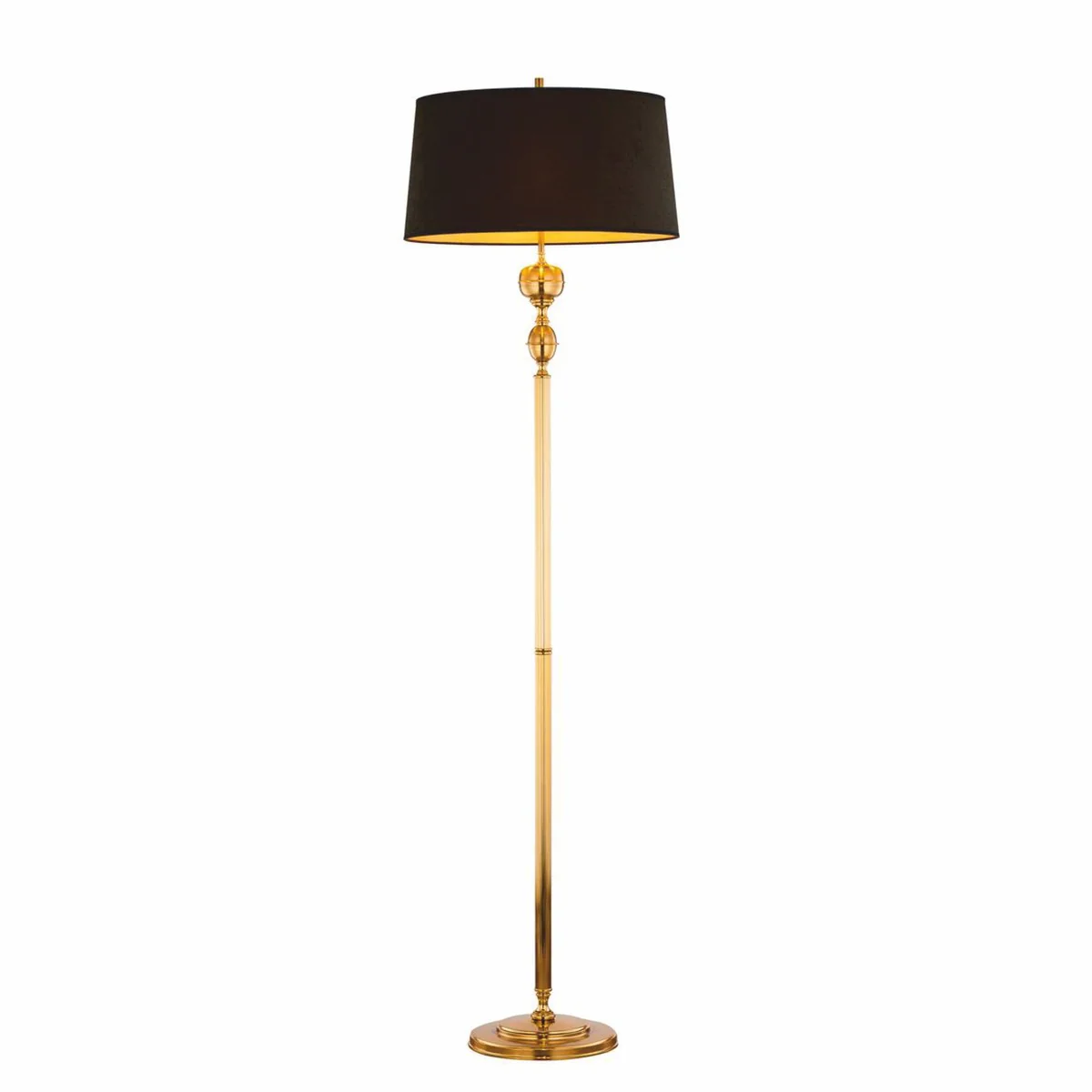 Luxury Art Nouveau floor lamp gold / brown / black H. 177 cm