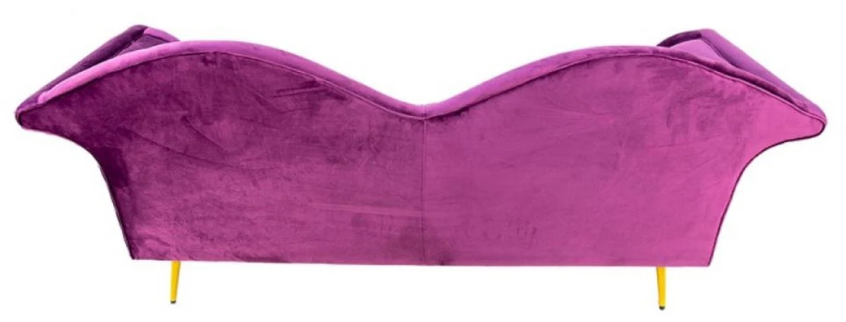 Luxury designer 3-seater sofa purple / gold 215 x 73 x H. 85 cm - living room sofa - living room furniture - luxury furniture - designer furniture - living room furnishings - luxury furnishings