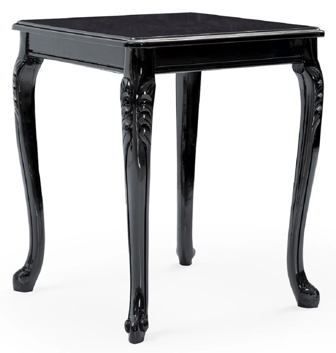 Luxury Baroque side table black - Handcrafted solid wood table in Baroque style - Luxury living room furniture in Baroque style - Baroque furniture - Noble & magnificent
