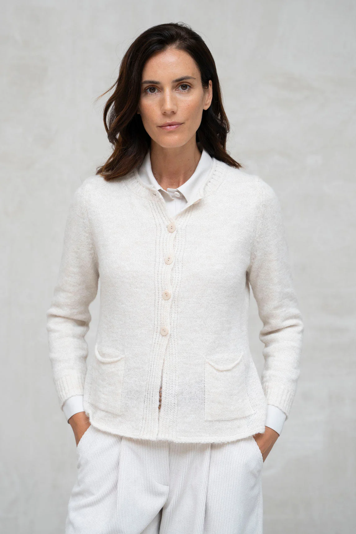 Ecru-Cardigan „Sofi“ von Rivera-Spain