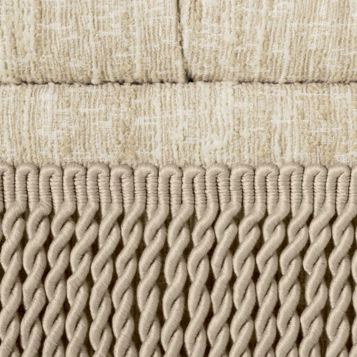 Luxury Chesterfield stool cream 125 x 125 x H. 47 cm - Square footstool