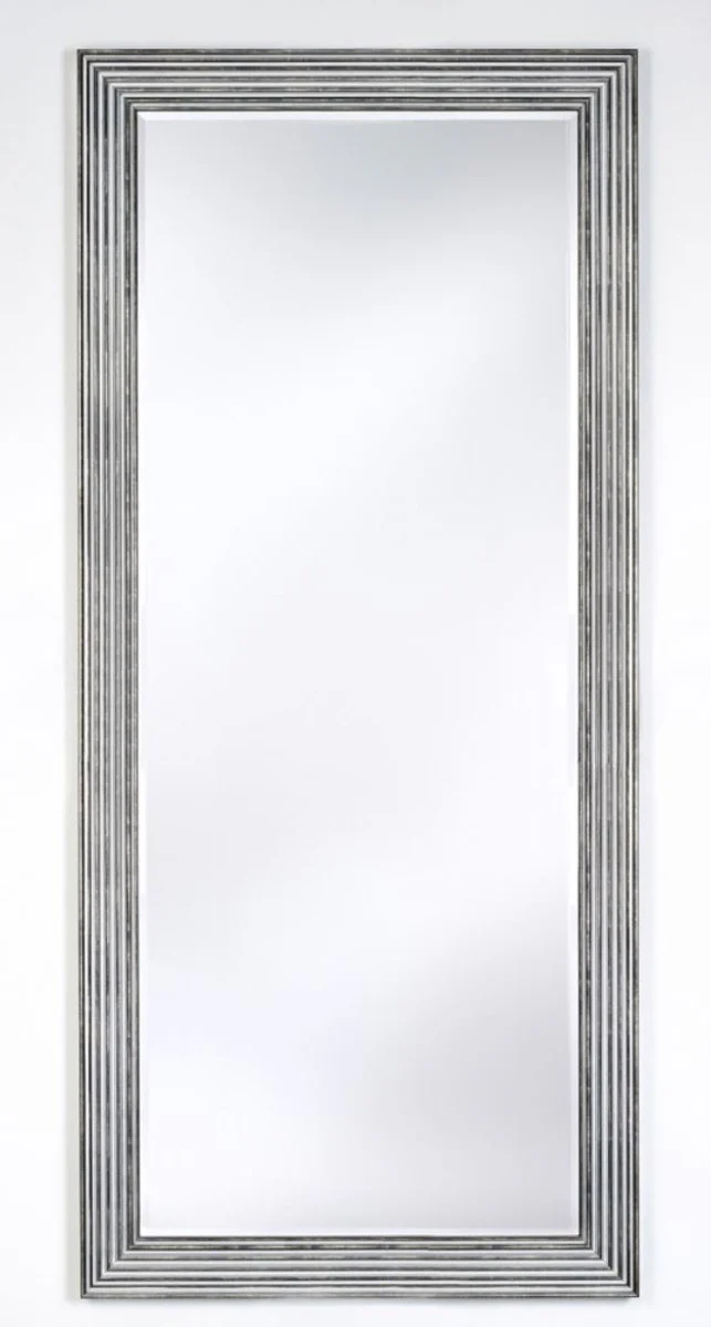 Luxury living room mirror silver / black 87 x H. 187 cm - living room accessories