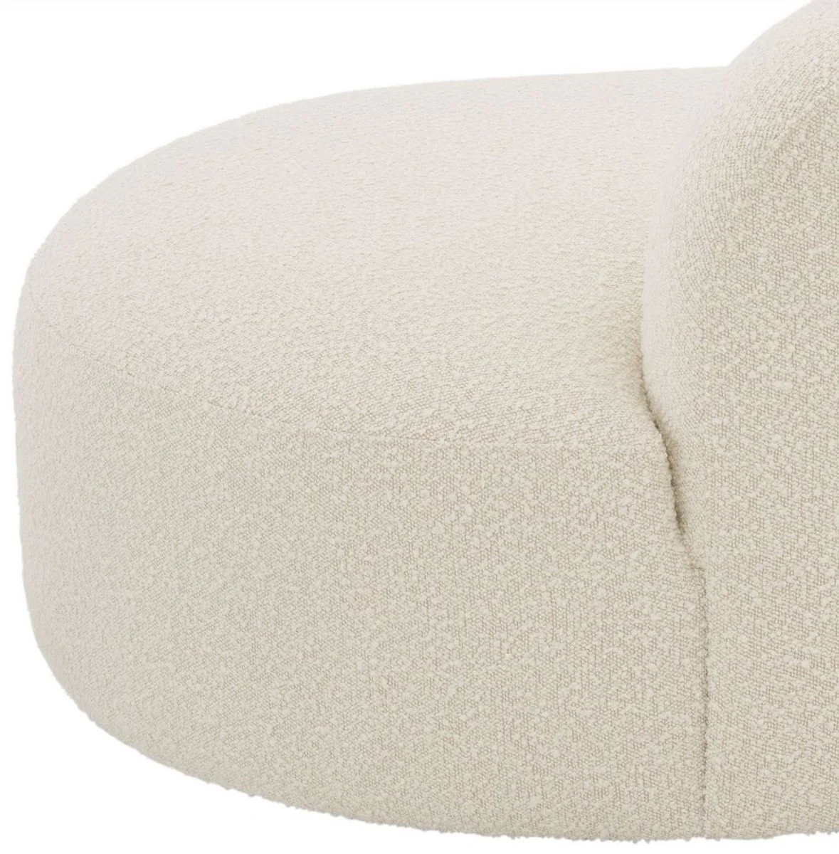 Luxury sofa cream / black 230 x 110 x H. 68 cm - Curved living room sofa - Hotel sofa - Luxury quality
