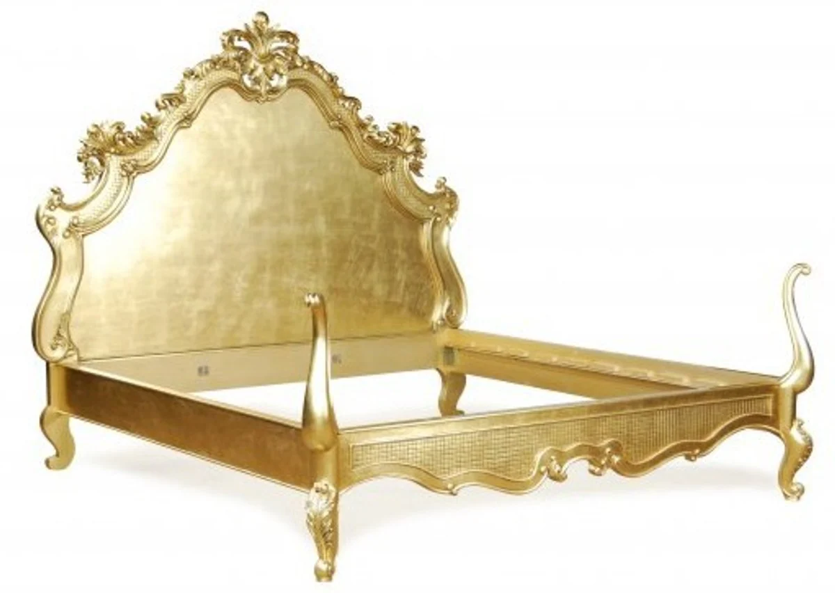 Baroque bed Lusso Superior Gold 180 x 200 cm from the luxury collection by Casa Padrino