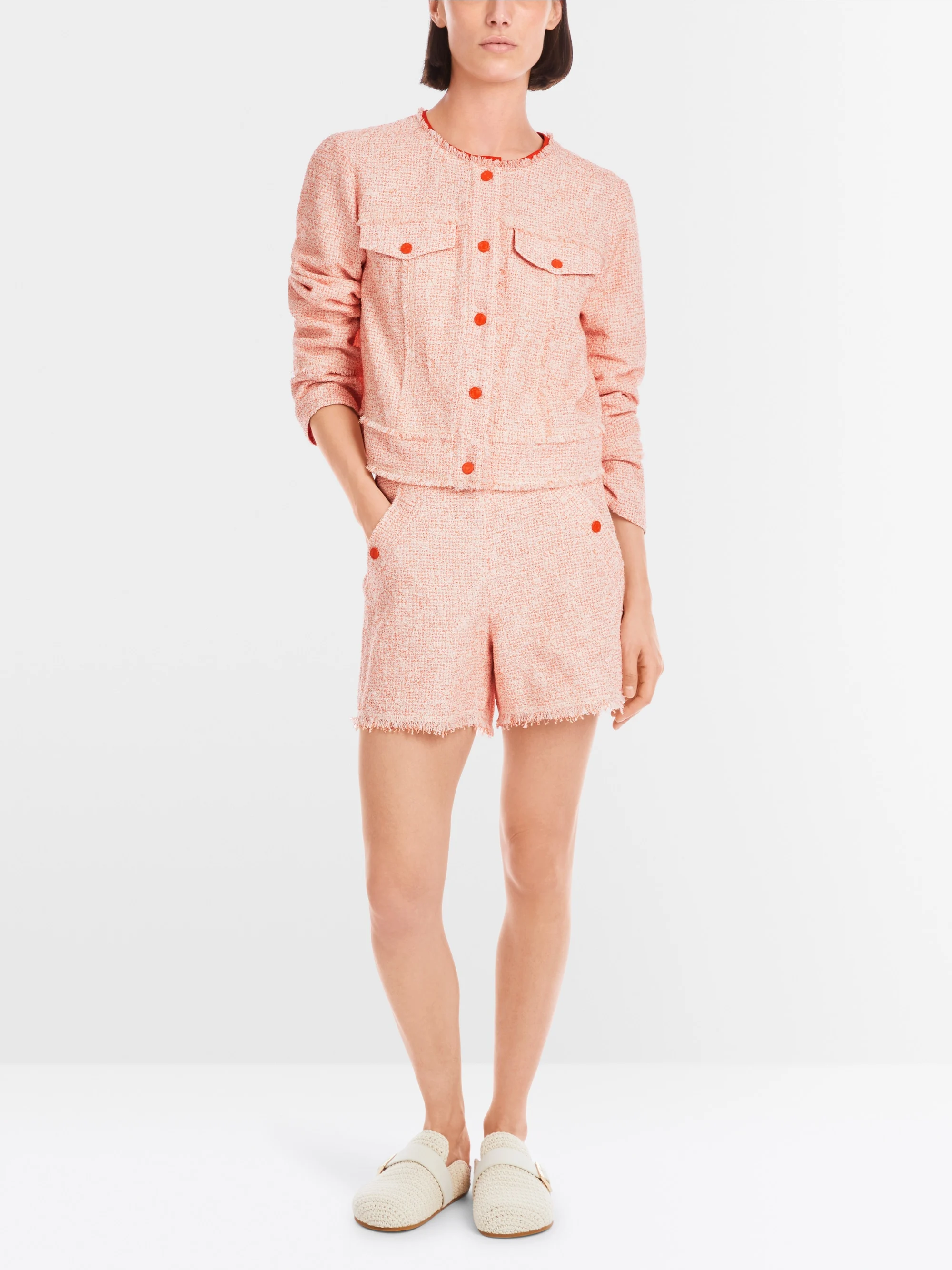 Marc-Cain Bouclé-Jacke im Denim-Stil