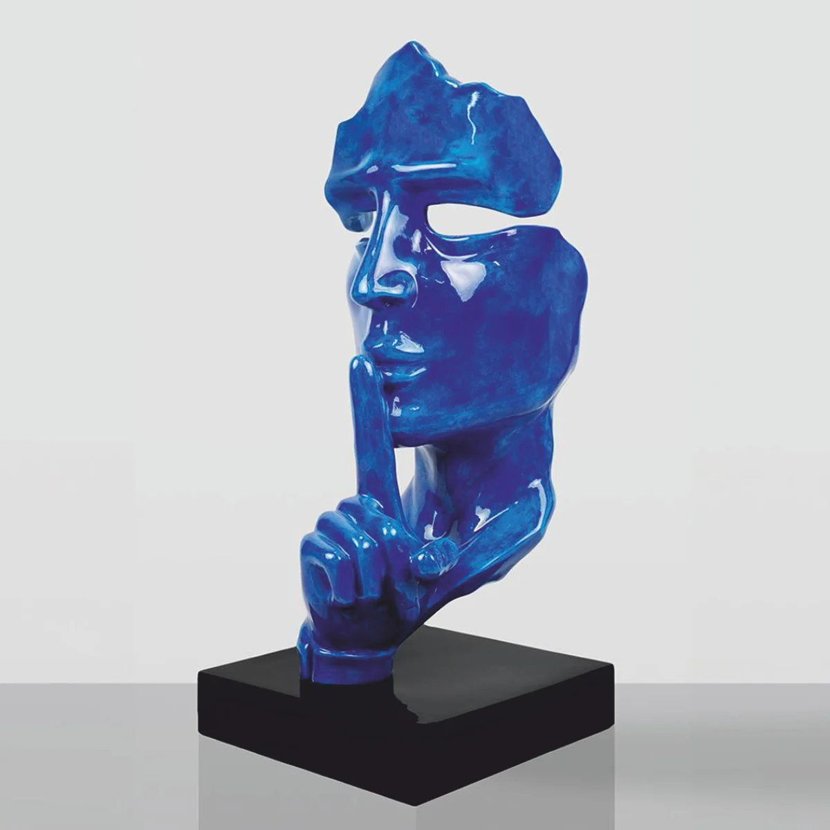 XXL Deko Skulptur Blau / Schwarz H. 190 cm - XXL Deko Figur