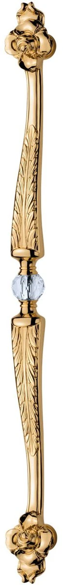 Baroque brass door handle set with Swarovski crystal glass French gold 7.2 x 84 cm - noble & magnificent