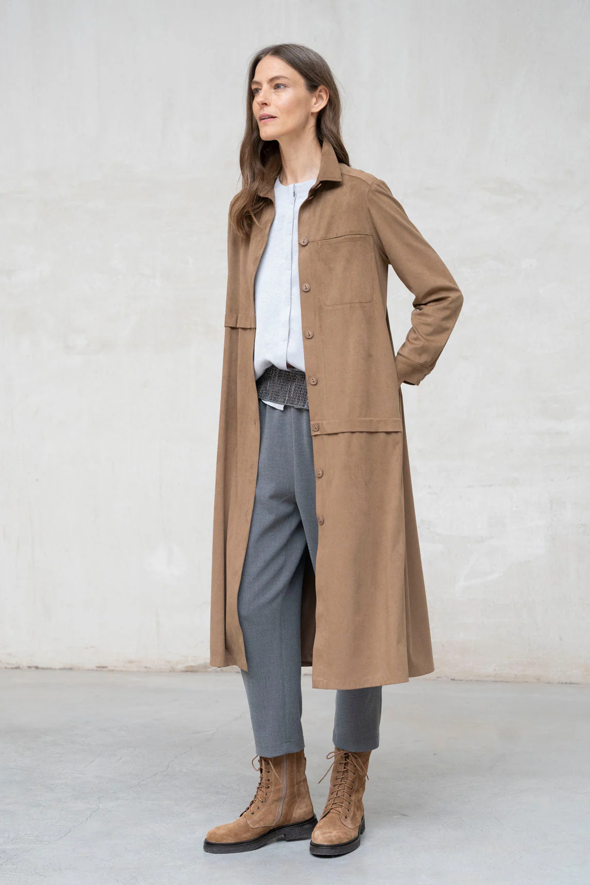 Rivera-Spain Camel Asti Gehrockkleid