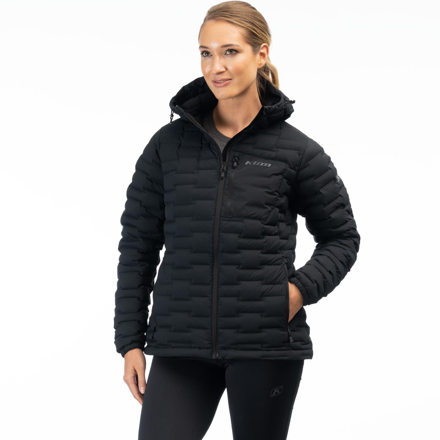 Luna stretch down jacket with hood