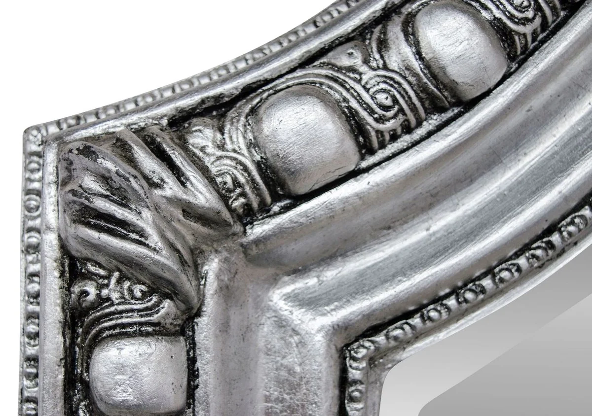 Antique style mirror / wall mirror silver 118 x H. 207 cm - Baroque living room furniture