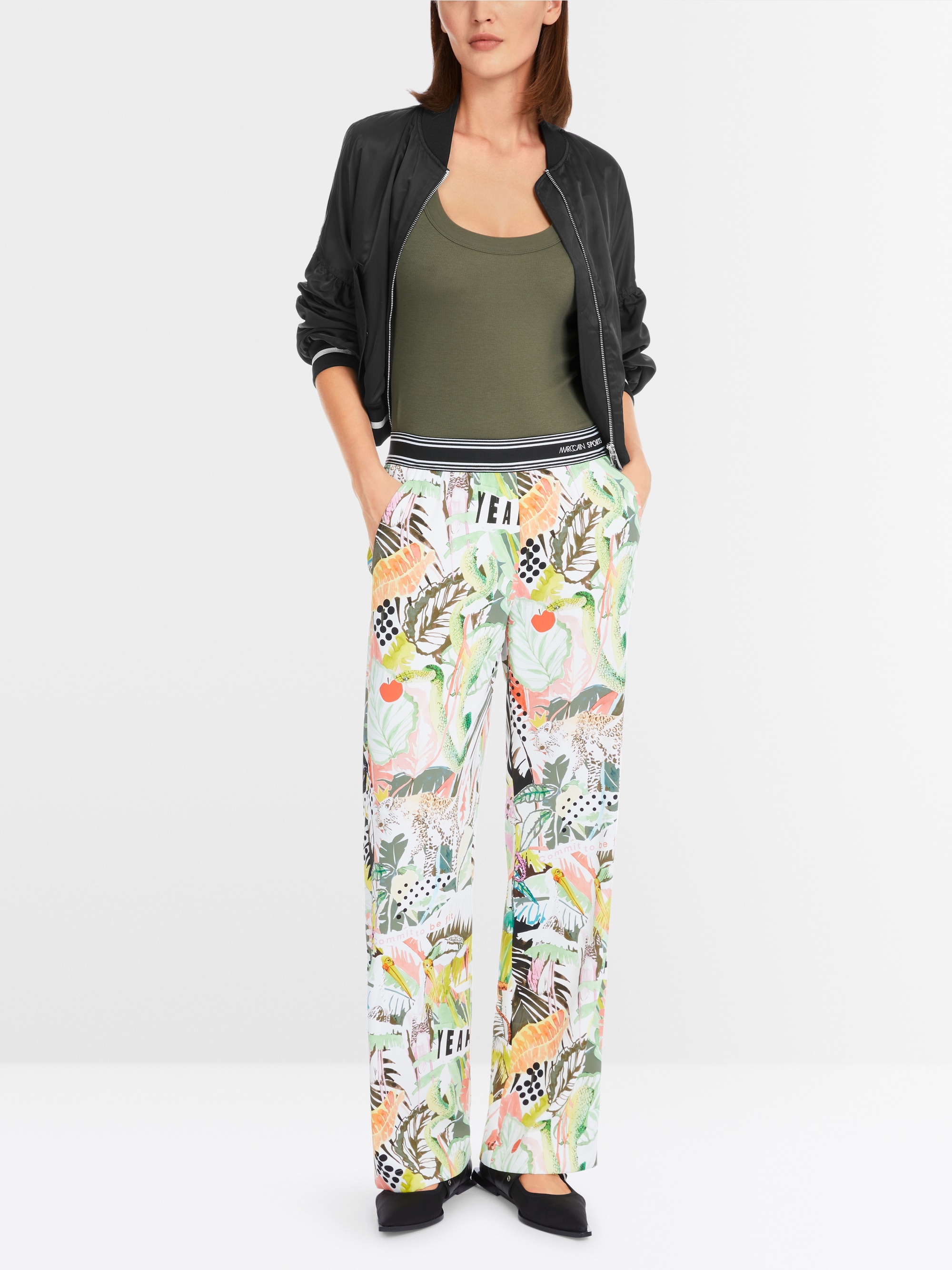 Marc-Cain Ärmelloses Top aus Baumwollripp