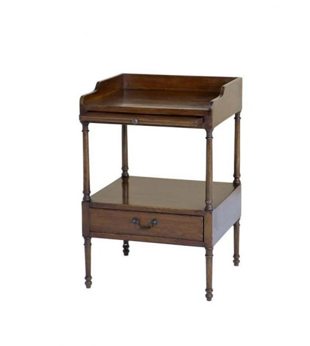 Luxury Art Deco designer oak wood side table 48 x 42 x H. 73 cm - Hotel table furniture