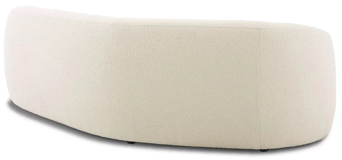 Luxury sofa ivory / black 232 x 95 x H. 70 cm - Curved living room sofa - Living room furniture - Luxury furniture - Living room furnishings - Luxury furnishings - Luxury quality