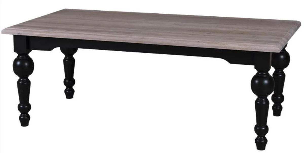 Country house style coffee table with oak table top 120 x 65 x H. 45 cm - luxury quality