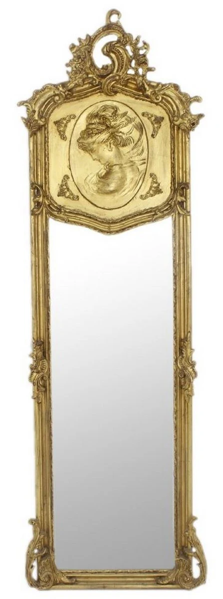 Baroque mirror antique gold 55 x H. 175 cm - handmade antique style wall mirror - full length mirror - cloakroom mirror - living room mirror - baroque style furniture