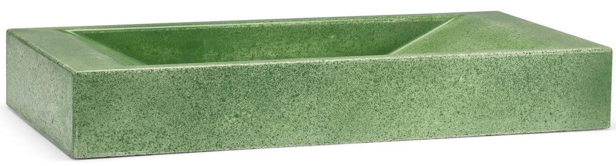 Luxury concrete sink bowl matt green 60 cm