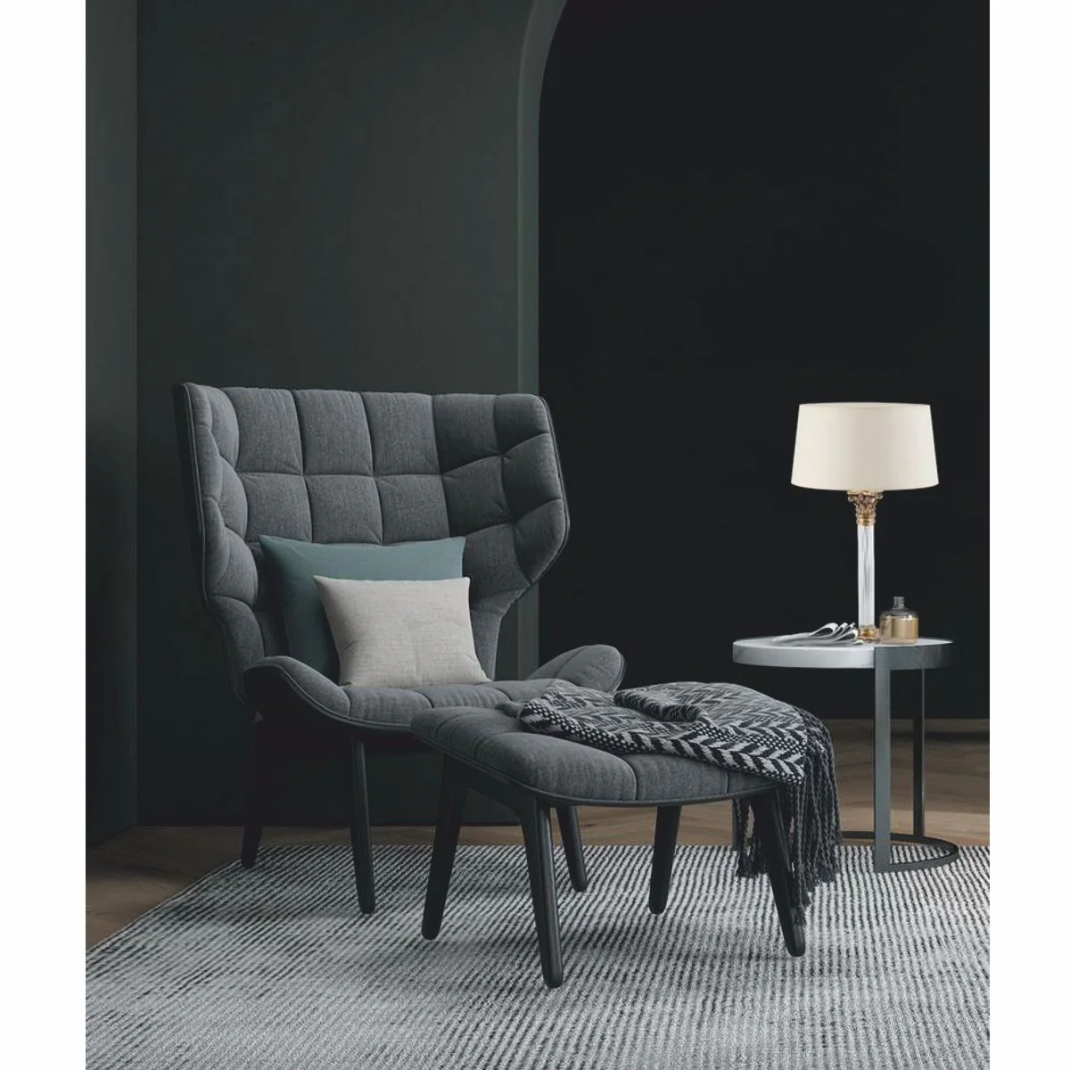 Luxury baroque table lamp brass with patina / cream H. 70 cm