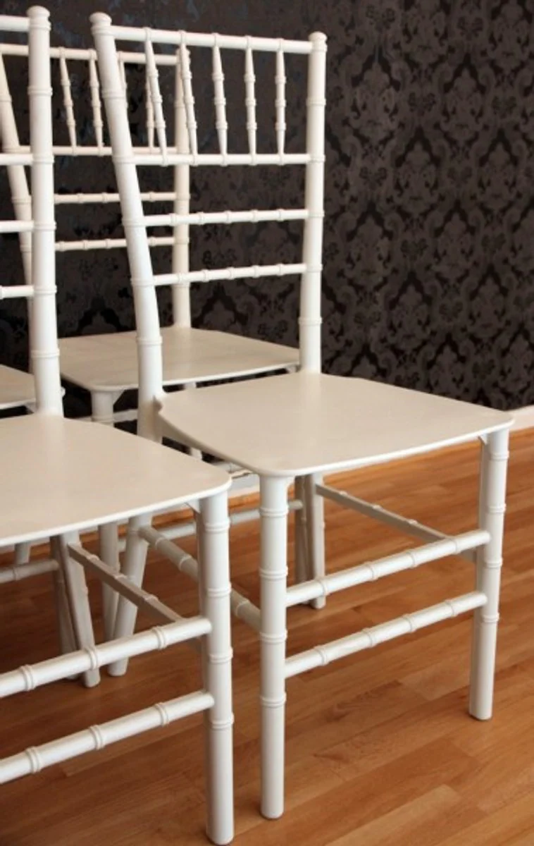 Set of 4 Designer Acrylic Chairs White - Ghost Chair Furniture Designer Furniture - Polycarbonate Chairs