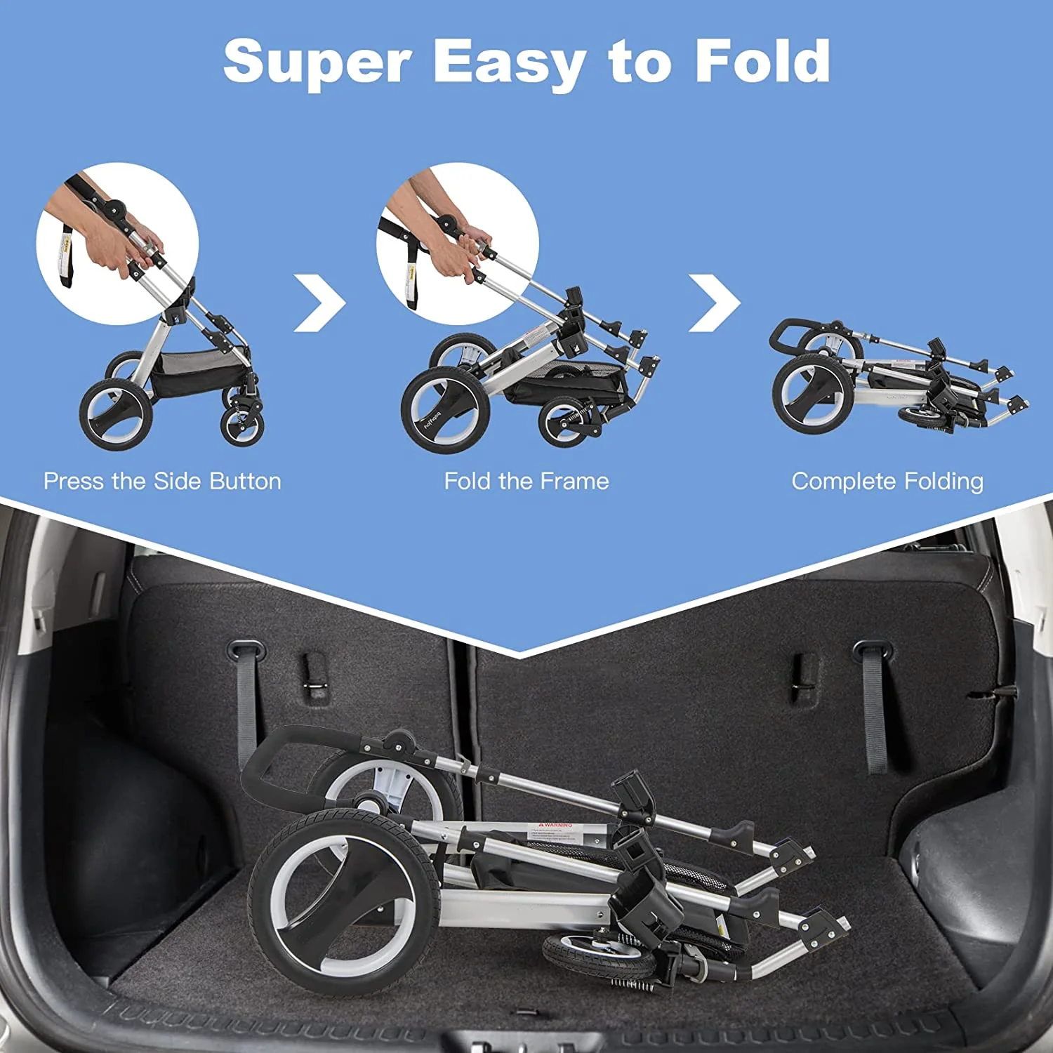 Kinderwagen, 2-in-1 umwandelbarer Liegewagen mit Stubenwagen, faltbarer Kinderwagenwagen mit 5-Punkt-Gurt, inklusive Getränkehalter, Fußabdeckung, Wickeltasche, Aluminiumstruktur, Khaki