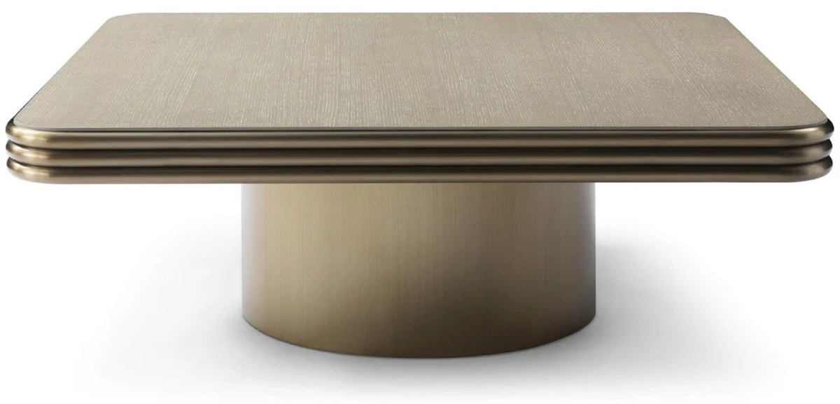 Luxury coffee table bronze 120 x 120 x H. 42.5 cm - Square living room table - Living room furniture - Solid wood furniture - Luxury furniture - Luxury furnishings