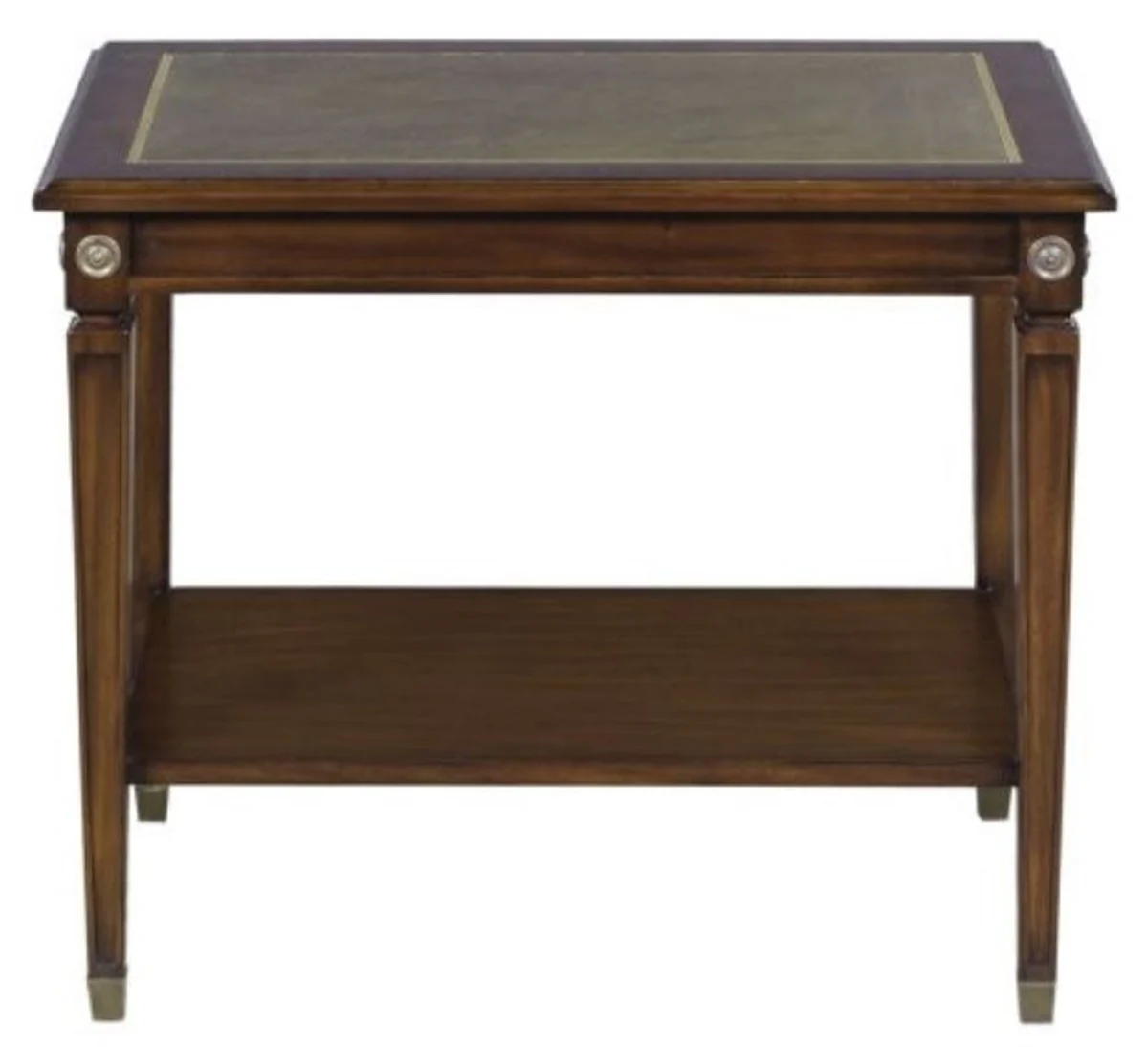 Mahogany side table brown / green 64 x 43 x H. 54 cm - luxury living room side table