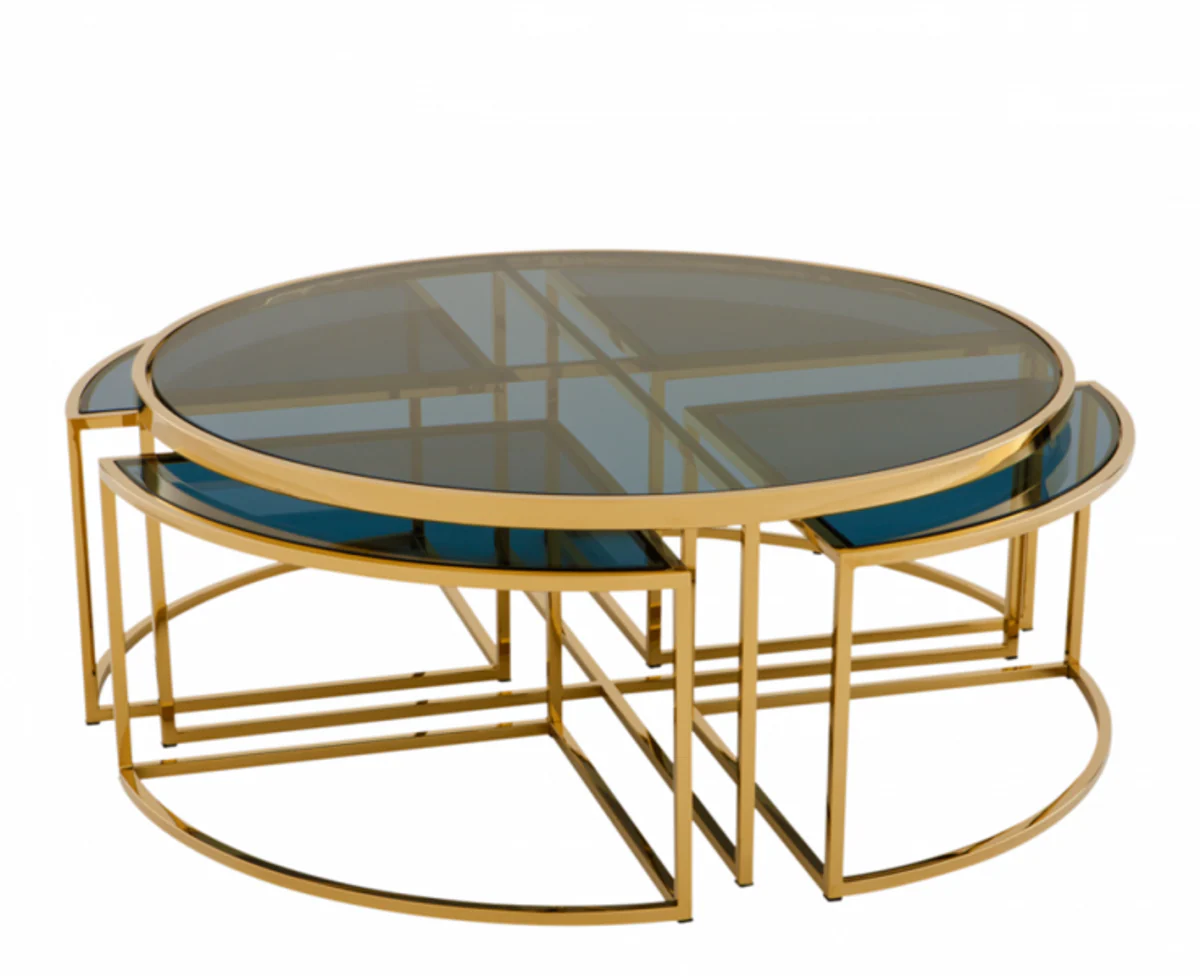 Art Deco Luxury Coffee Table Gold Finish - Living Room Salon Table - Luxury Quality