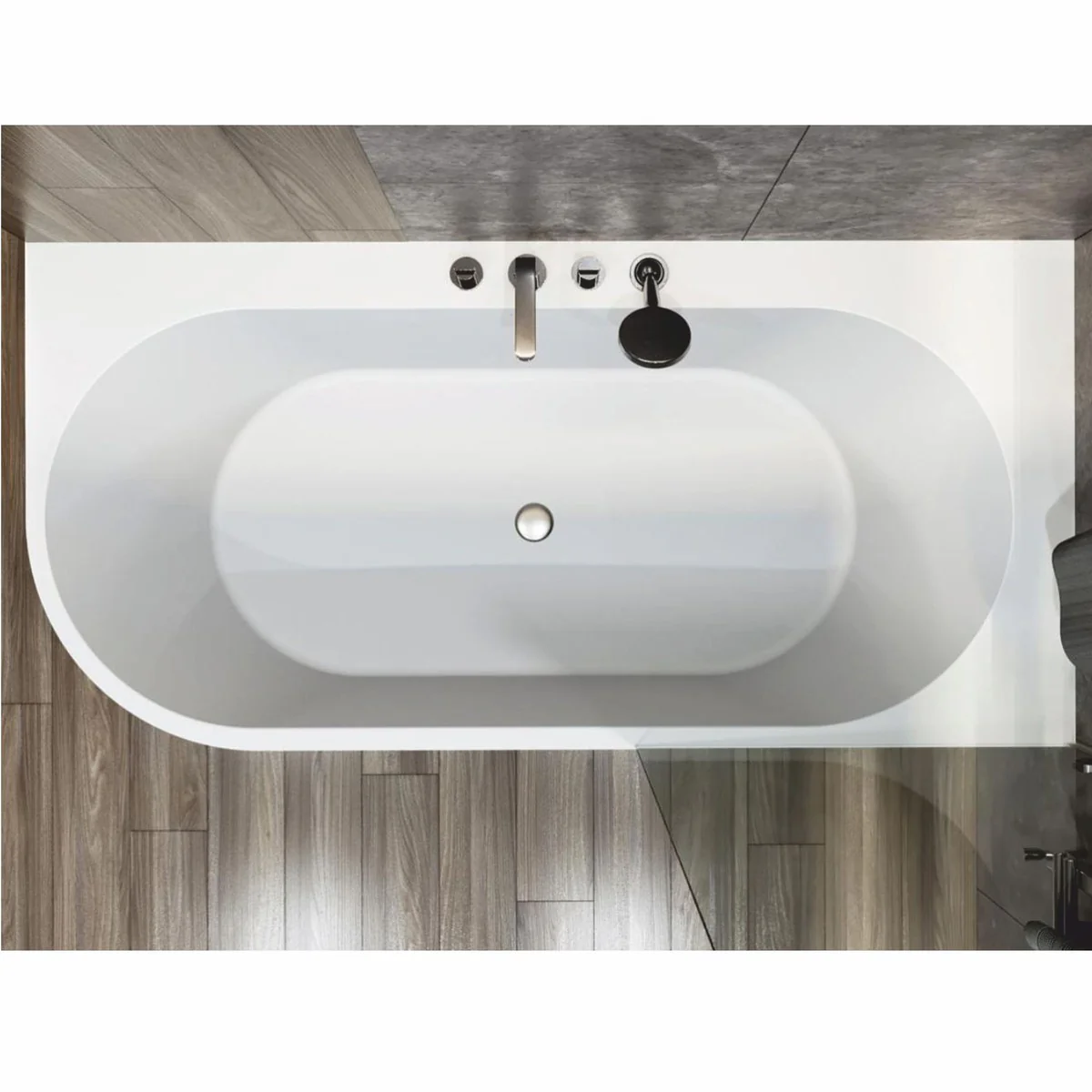 Freestanding luxury bathtub matt white 190 cm - bathroom furniture