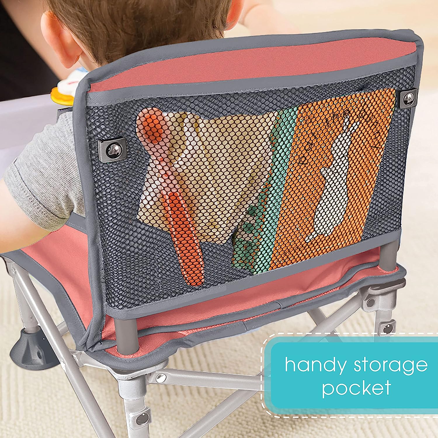 N Sit Tragbarer Sitzerhöhungsstuhl, Grau – Sitzerhöhung für den Innen-/Außenbereich – schnell, einfach und kompakt zusammenklappbar